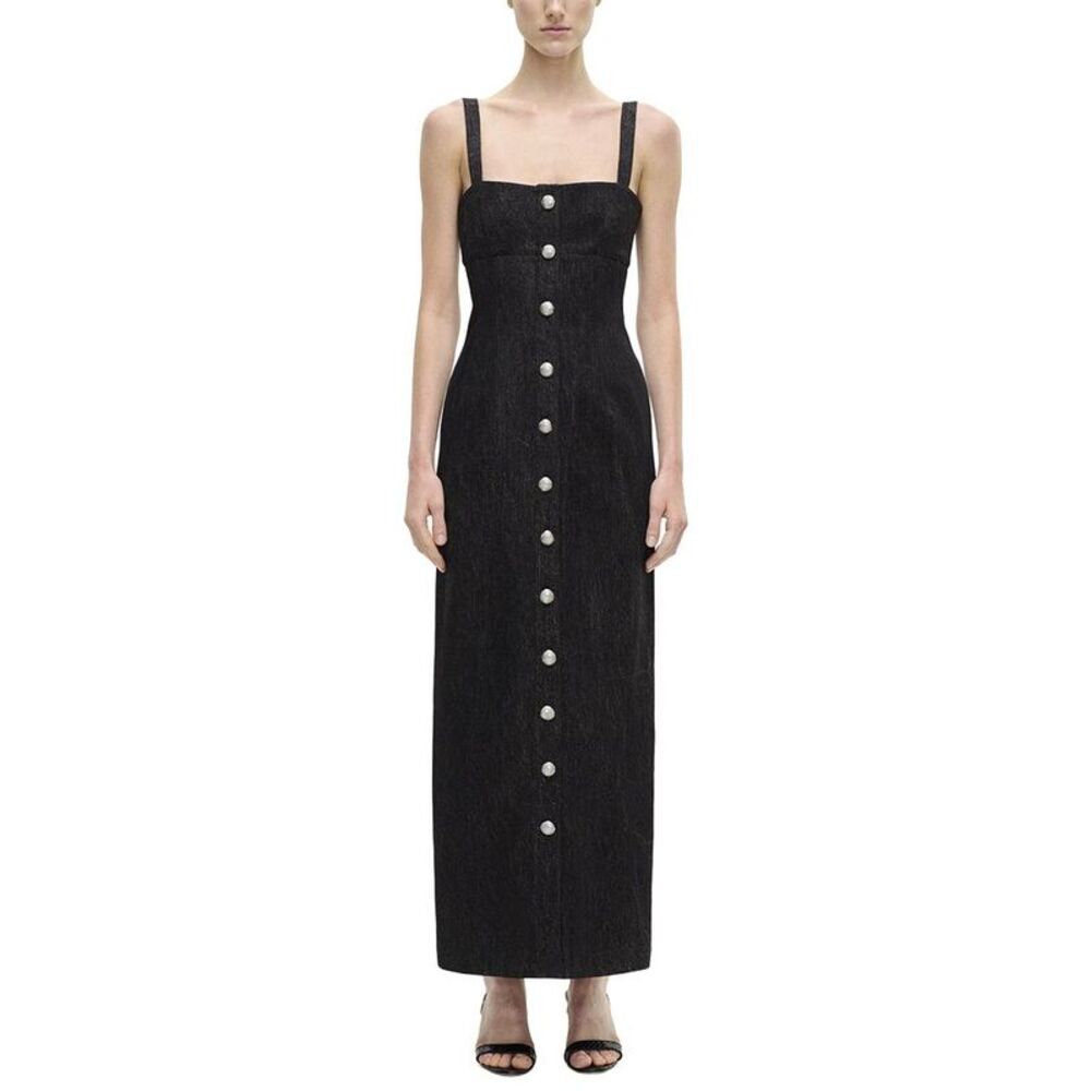 Adam Lippes Womens Camille Dress, Black